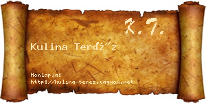 Kulina Teréz névjegykártya